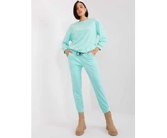 Italy Moda Veliūrinis komplektas moterimsDHJ-KMPL-8328.48-mietowy