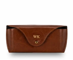 Solier Accessories Genuine leather spectacle case Solier SA37 camel