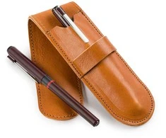 Solier Accessories Leather men s pen case SA12 CAMEL