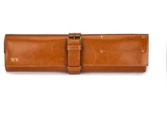 Solier Accessories Personalised leather knife case Solier SA44 camel