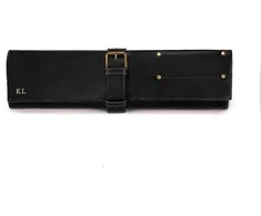 Solier Accessories Personalised leather knife case Solier SA44 juodas