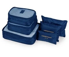 Kelioninis Solier Luggage Suitcase organiser set 6 items Solier SA55 navy