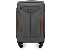 Kelioninis Solier Luggage Vidutinio dydžio tvirtas lagaminas M Solier STL1316 juodas-red