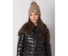 Kepurė Rue Paris Cap-JK-CZ-24.30-tamsiai smėlio spalvos