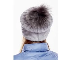 Kepurė Wool Fashion Italia Cap-AT-CZ-17230.43-pilka