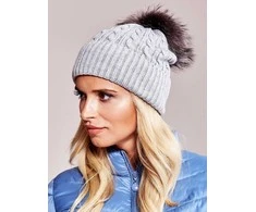 Kepurė Wool Fashion Italia Cap-AT-CZ-173501.44-pilka