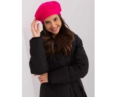 Kepurė Wool Fashion Italia Cap-AT-CZ-231305.82P-tamsiai rožinė