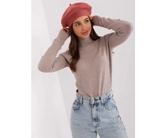 Kepurė Wool Fashion Italia Cap-AT-CZ-231305.85P-tamsiai oranžinė
