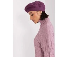Kepurė Wool Fashion Italia Cap-AT-CZ-2318.27-tamsiai violetinė
