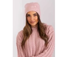 Kepurė Wool Fashion Italia Cap-AT-CZ-23250.01P-šviesiai rožinė