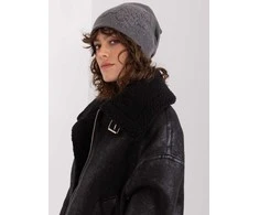 Kepurė Wool Fashion Italia Cap-AT-CZ-23250.61P-tamsiai pilka