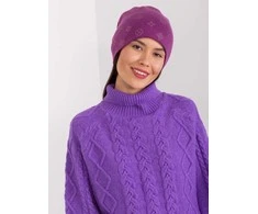 Kepurė Wool Fashion Italia Cap-AT-CZ-2325.86-violetinė