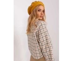Kepurė Wool Fashion Italia Cap-AT-CZ-231305.85P-tamsiai geltona
