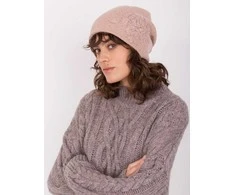 Kepurė Wool Fashion Italia Cap-AT-CZ-23250.01P-tamsiai rožinė