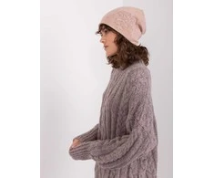 Kepurė Wool Fashion Italia Cap-AT-CZ-23250.01P-tamsiai rožinė
