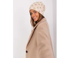 Kepurė Wool Fashion Italia Cap-AT-CZ-2325.85-šviesiai smėlio spalvos