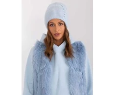Kepurė Wool Fashion Italia Cap-AT-CZ-2328.11P-šviesiai mėlyna