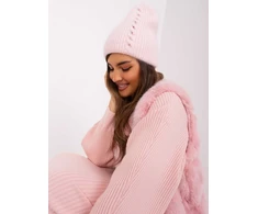 Kepurė Wool Fashion Italia Cap-AT-CZ-2328.38P-šviesiai rožinė