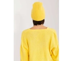 Kepurė Wool Fashion Italia Cap-AT-CZ-2328.41X-geltonas