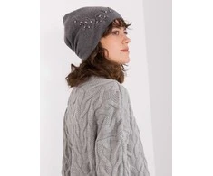 Kepurė Wool Fashion Italia Cap-AT-CZ-2329.79-tamsiai pilka