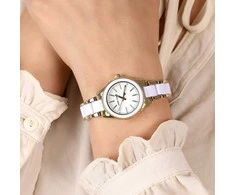 Laikrodis Anne Klein Gold-Tone WOMEN'S WATCH AK-3212WTGB + BOX