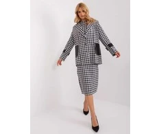 Lakerta Švarkas moterims -LK-MA-509511.99-balta-juoda