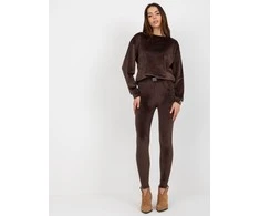 Lakerta Veliūrinis treningas moterims LK-KMPL-509183.06X-ciemny ruda
