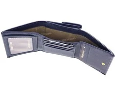 Natūralios lakuotos odos moteriška piniginė Mato Grosso 0900-32 RFID – tamsiai mėlyna
