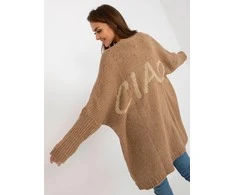 Och Bella Kardiganas moterims -TW-SW-BI-M2201.87-tamsiai smėlio spalvos