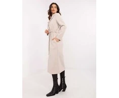 Och Bella Paltas moterims TW-PL-BI-5312-1.31 šviesiai smėlio spalvos