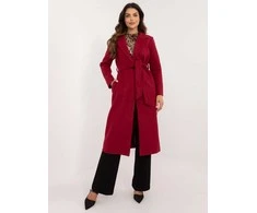 Och Bella Paltas moterims TW-PL-BI-5312-1.31 bordo spalvos