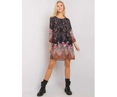 Och Bella Suknelė-TW-SK-BI-2667-1.72P-juoda-smėlio spalvos