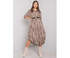 Och Bella Suknelė-TW-SK-BI-32556-1,62P-juoda-smėlio spalvos