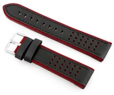 Pacific Odinis apyrankė W80 laikrodžiui, juoda/bordo, 24mm
