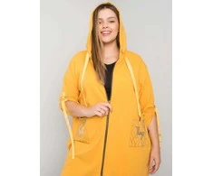Relevance Megztinis-RV-BL-6795.84-tamsiai geltonas
