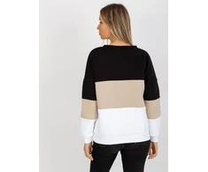 Relevance Megztinis-RV-BL-8377.89-juodas-smėlio spalvos