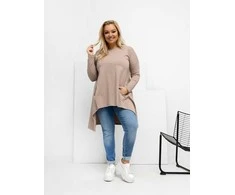 Relevance Bluzka-RV-BZ-7054-1.06-ciemny bezowy