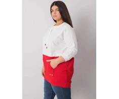 Relevance Megztinis-RV-BL-6845.51P-baltas ir raudonas
