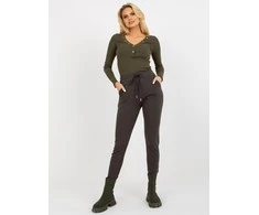 Relevance Sportinės kelnės - RV-DR-8369.89P - tamsi chaki