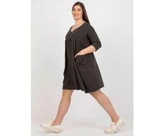Relevance Suknelė-RV-SK-8529.37P-tamsi chaki