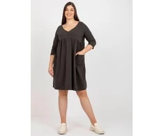 Relevance Suknelė-RV-SK-8529.37P-tamsi chaki