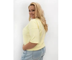 Relevance T-shirt-RV-TS-A1331.29P-jasny geltona