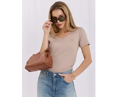 Relevance T-shirt-RV-TS-A1361.65-ciemny bezowy