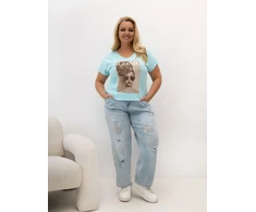 Relevance T-shirt-RV-TS-A1384.08P-mietowy