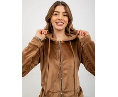 Relevance Veliūrinis treningas moterims RV-KMPL-6087-2.14-camelowy