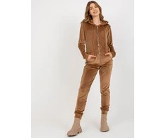 Relevance Veliūrinis treningas moterims RV-KMPL-6087-2.14-camelowy