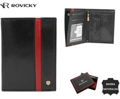 Rovicky Portfel męski skórzany 22314-RVTP Juodas+Raudonas