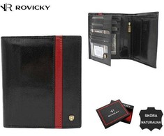 Rovicky Portfel męski skórzany 22317-RVTP Juodas+Raudonas