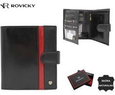 Rovicky Portfel męski skórzany 22317L-RVTP Juodas+Raudonas