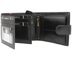 Rovicky Portfel męski skórzany 22320L-RVTP Juodas+Raudonas